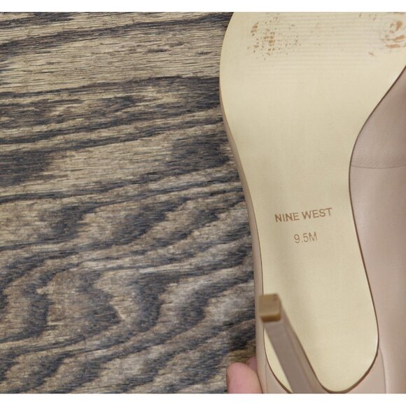 Nine West Womens Tatiana Stiletto Pointy Toe Dress Pumps Natural Brown 9.5M - Picture 6 of 12